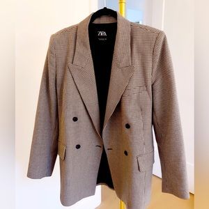 Beautiful Zara oversized checked blazer.